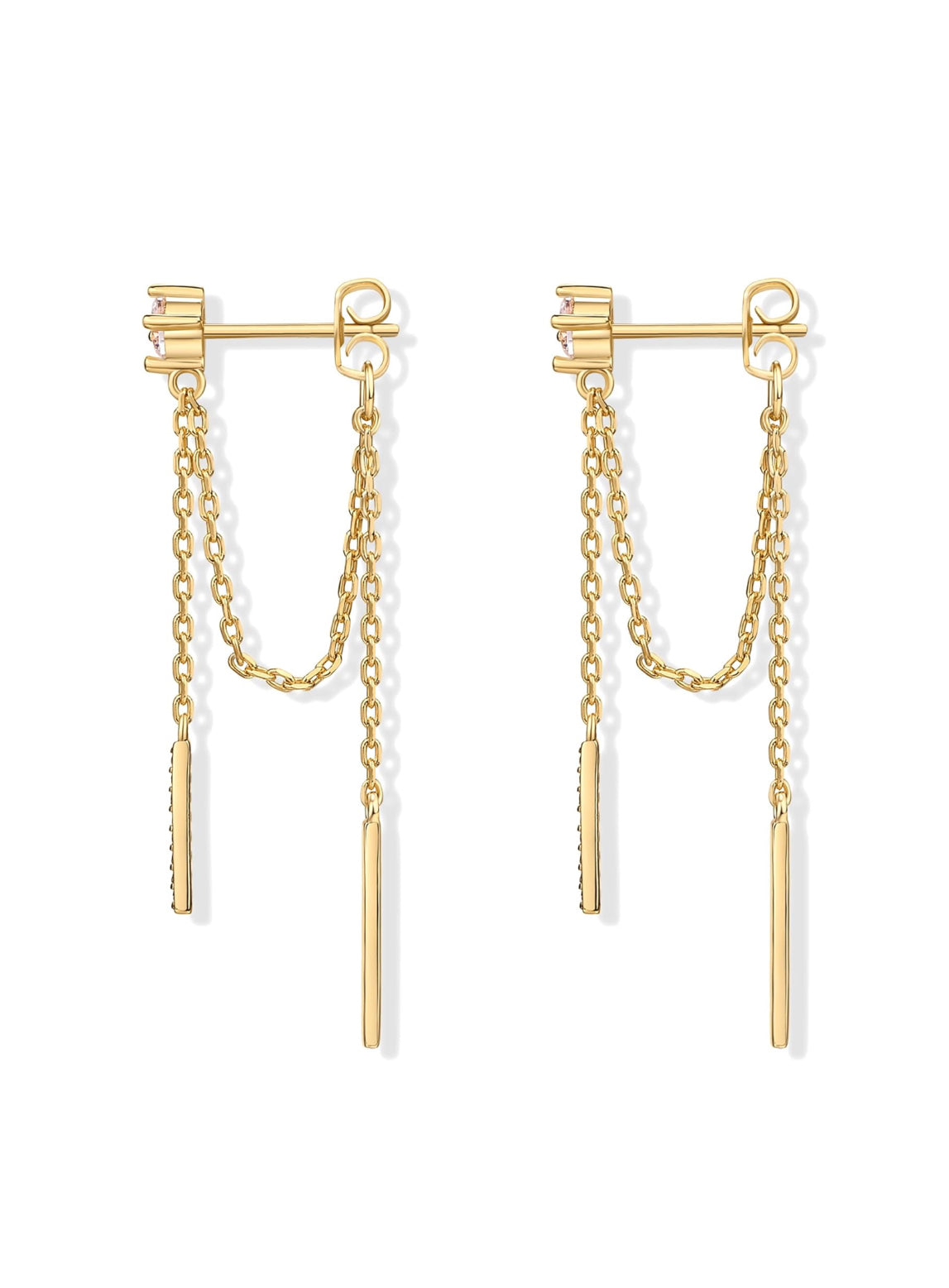 Dangling Chain Studs