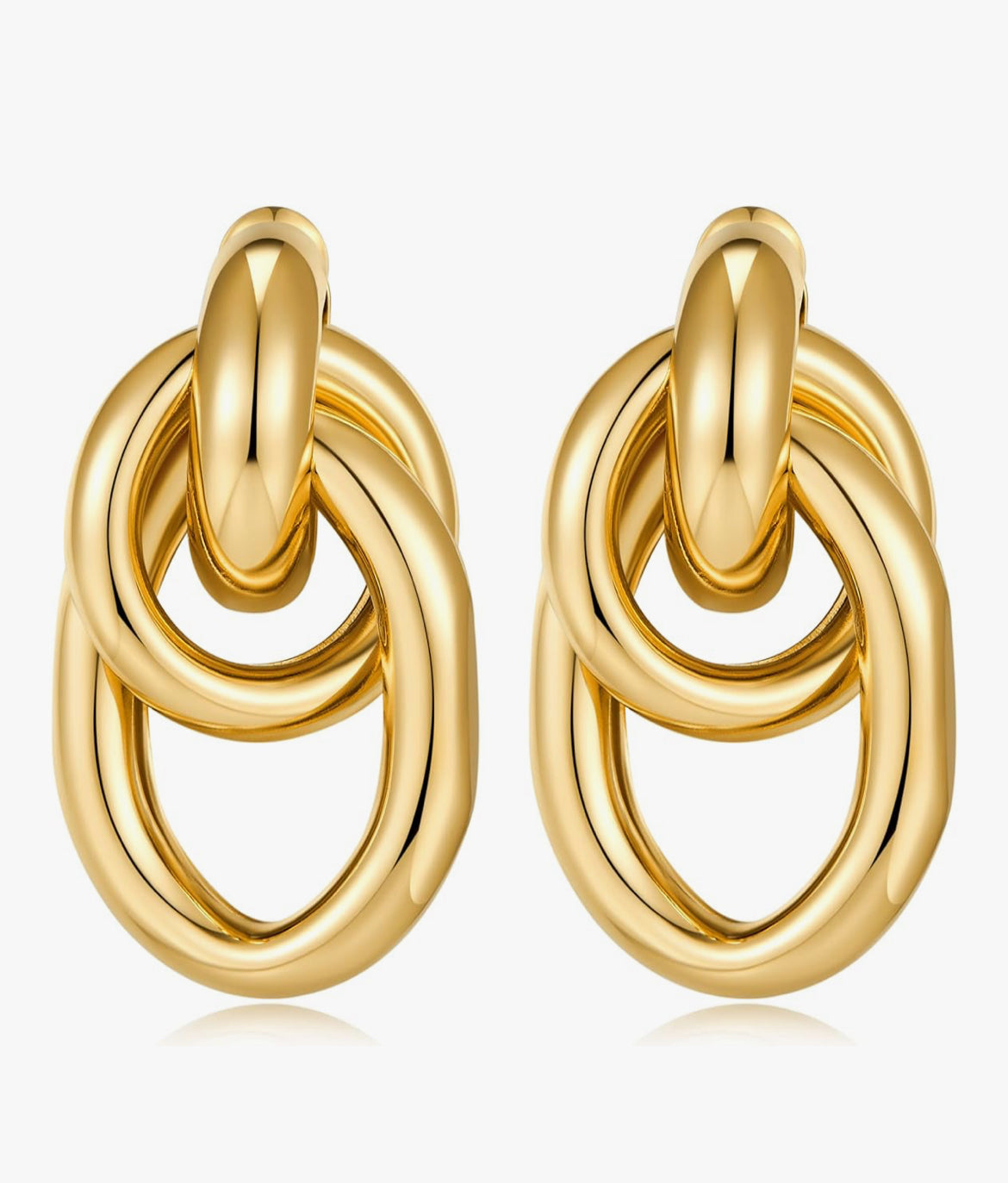 Gold Geometric Drop Earrings