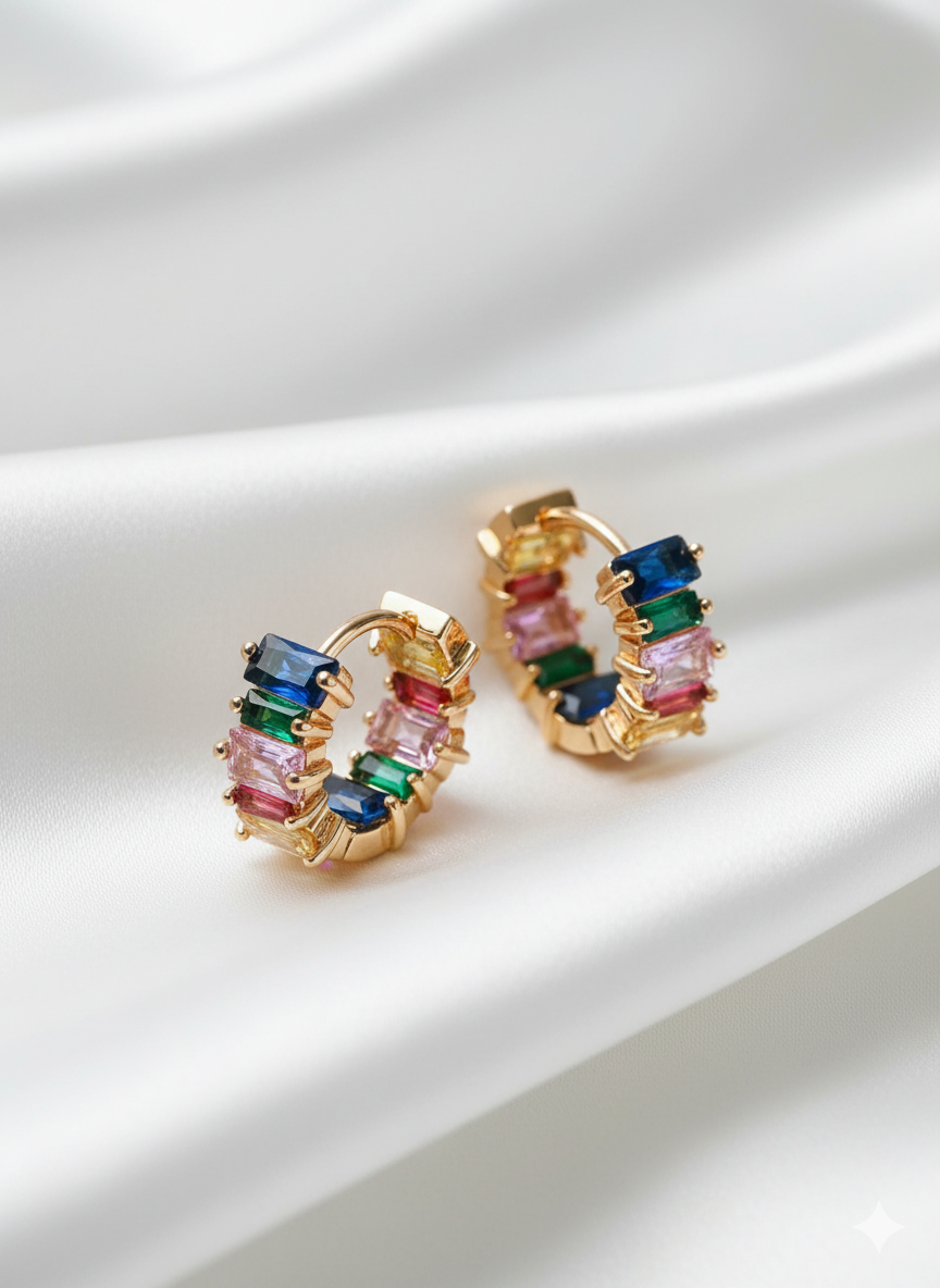 Cubic Zirconia Colorful Huggies