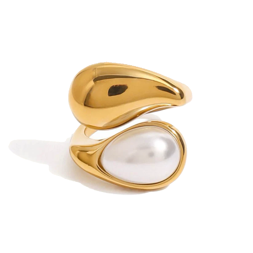 Pearl & Amber Ring