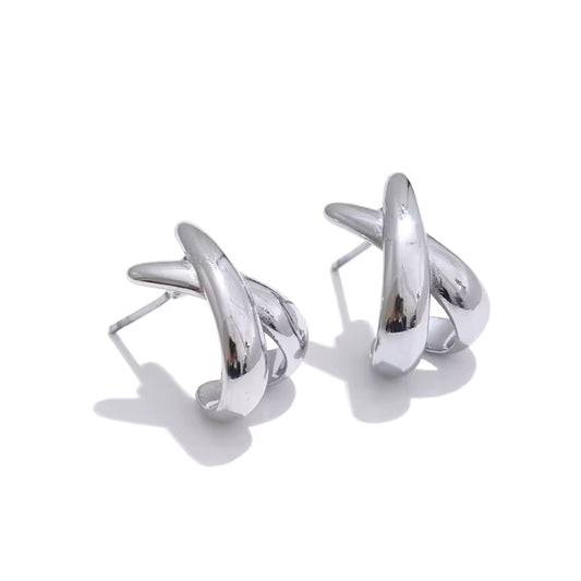 X-Shape Stud Earrings