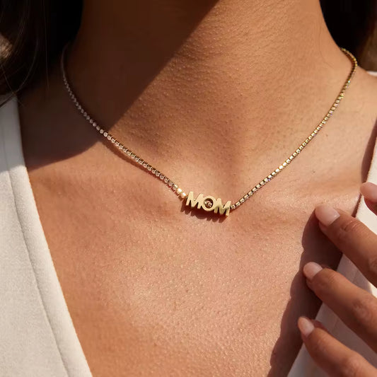 "MOM" Tennis Necklace