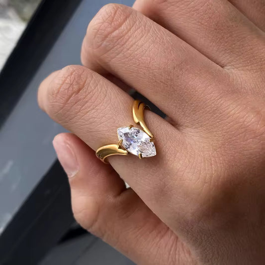 Diamond Marquise Gold Ring