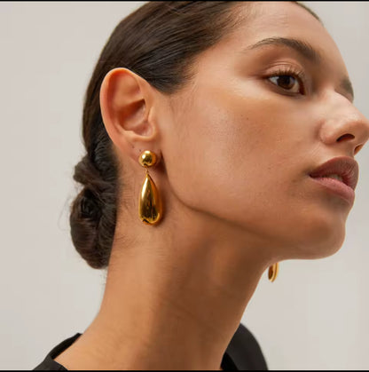 Gold plated drop Earrings