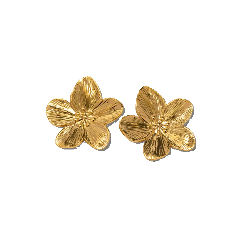 Flower Gold Earrings