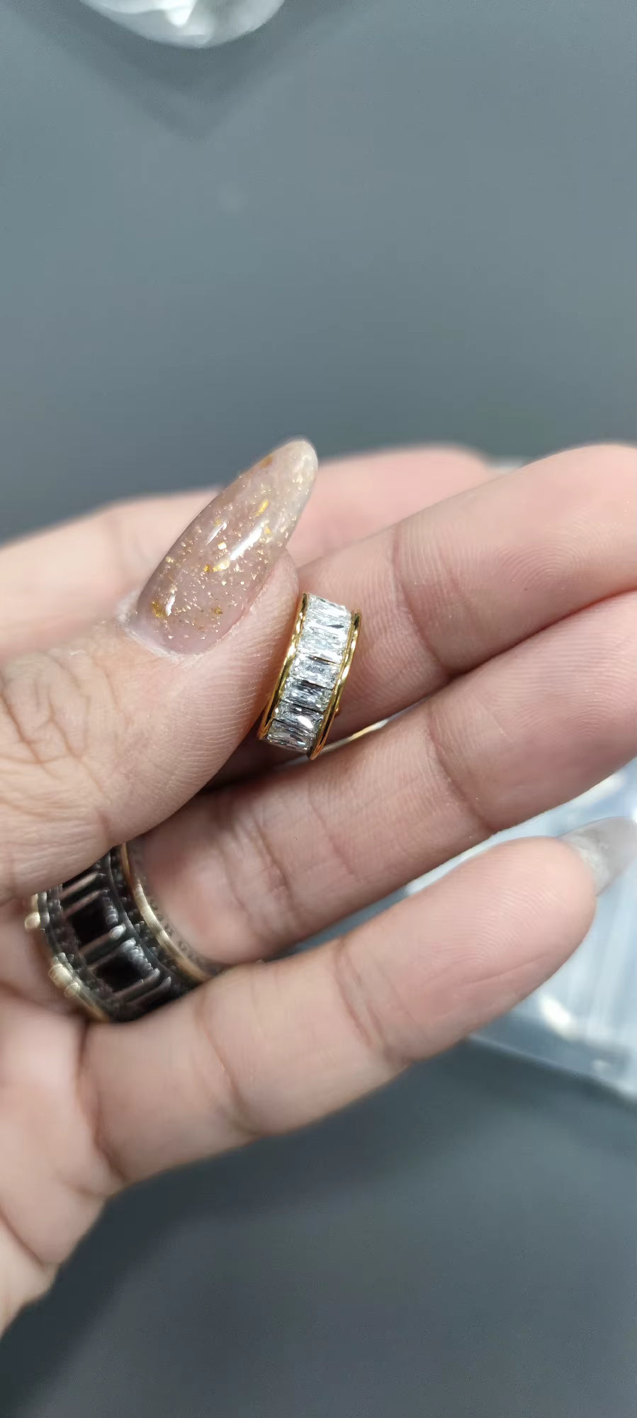 White Zircon C-shape Ear Cuffs