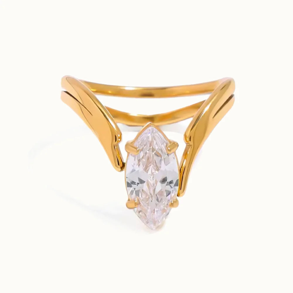 Diamond Marquise Gold Ring