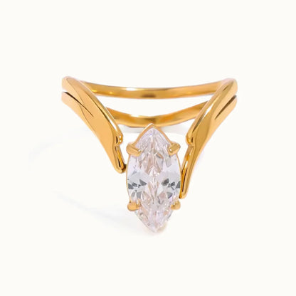 Diamond Marquise Gold Ring
