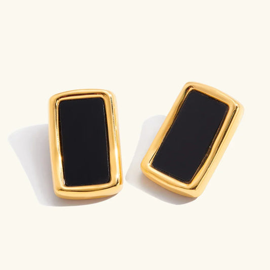 Geometric Enamel Earrings