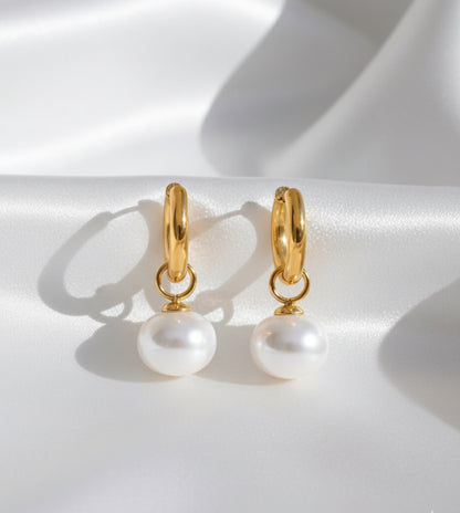 Pearl Drop Mini Hoops