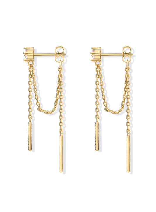Dangling Chain Studs