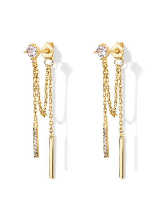 Dangling Chain Studs