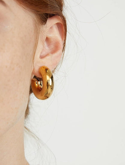 Chunky Gold Hoops