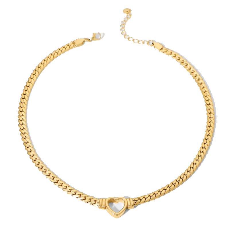 Heart choker necklace