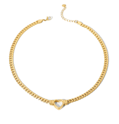 Heart choker necklace