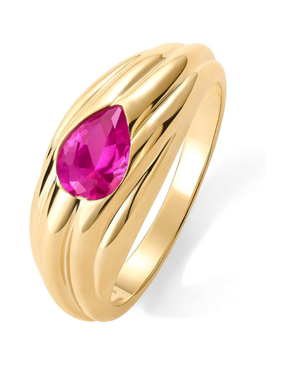 Chunky Colored Gemstones Ring