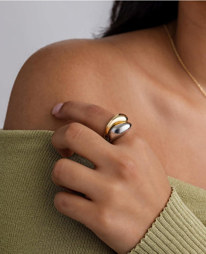 Chunky Two Tone Ring
