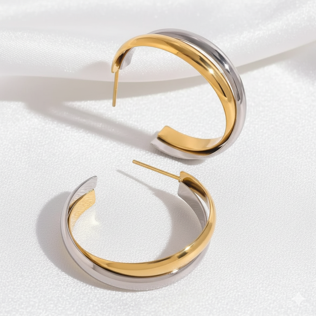 Silver & Gold Hoops