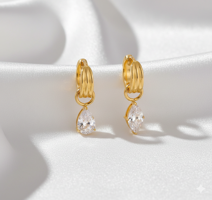 Teardrop Hoops Earrings