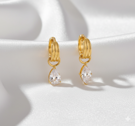 Teardrop Hoops Earrings