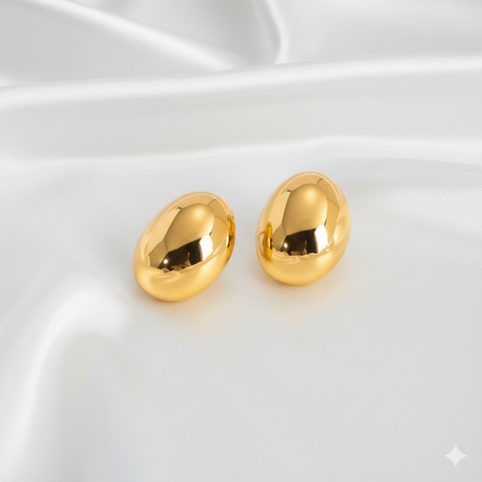 Gold Bean Earrings