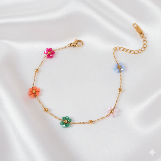 Colorful Flowers Bracelet