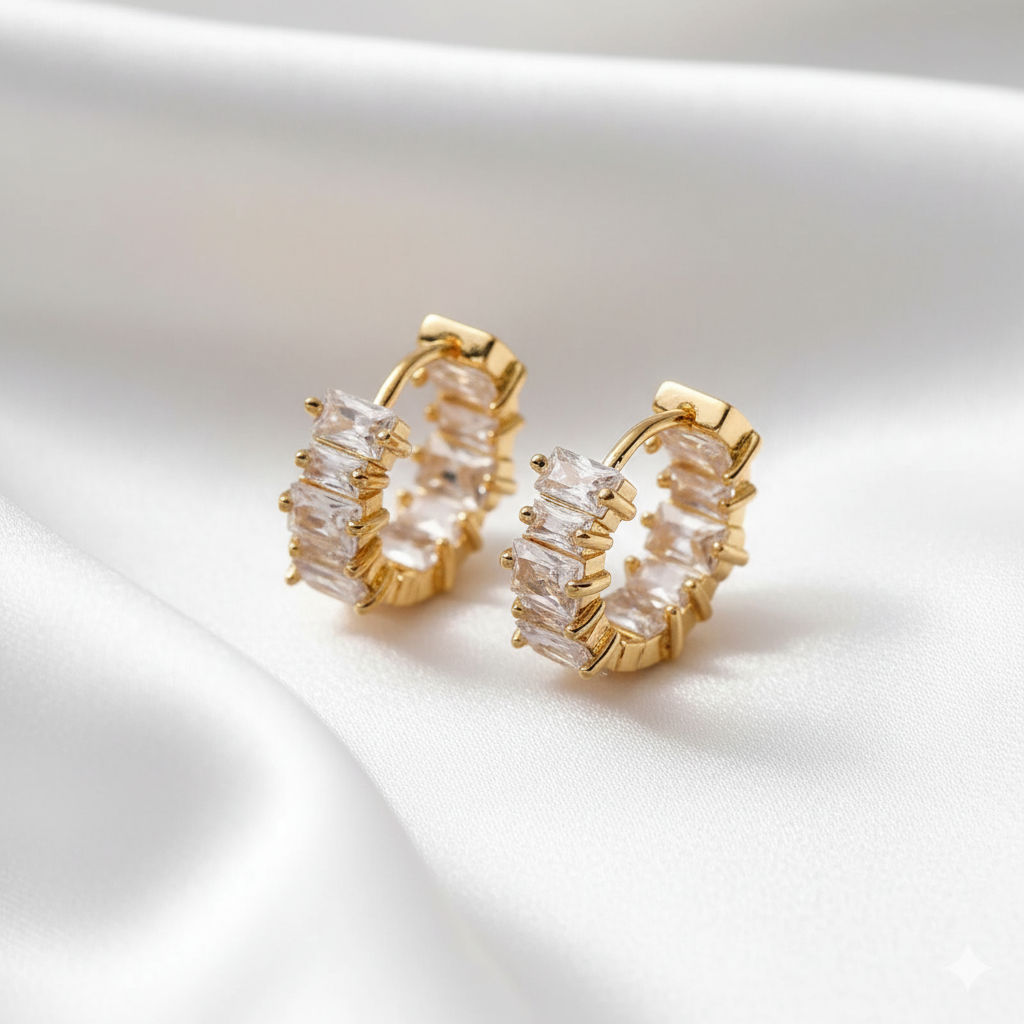 Cubic Zirconia Huggies