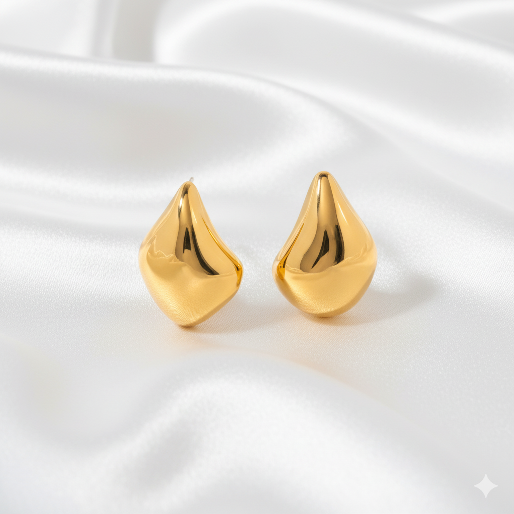 Teardrop Gold Earrings