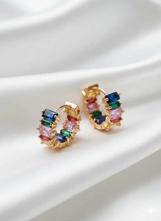 Cubic Zirconia Colorful Huggies