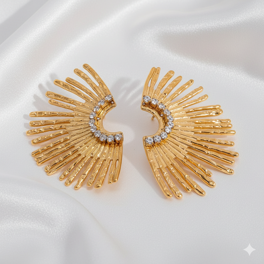 Geometric Zircon Stud Earrings