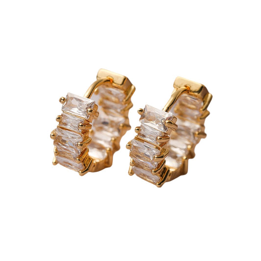 Cubic Zirconia Huggies
