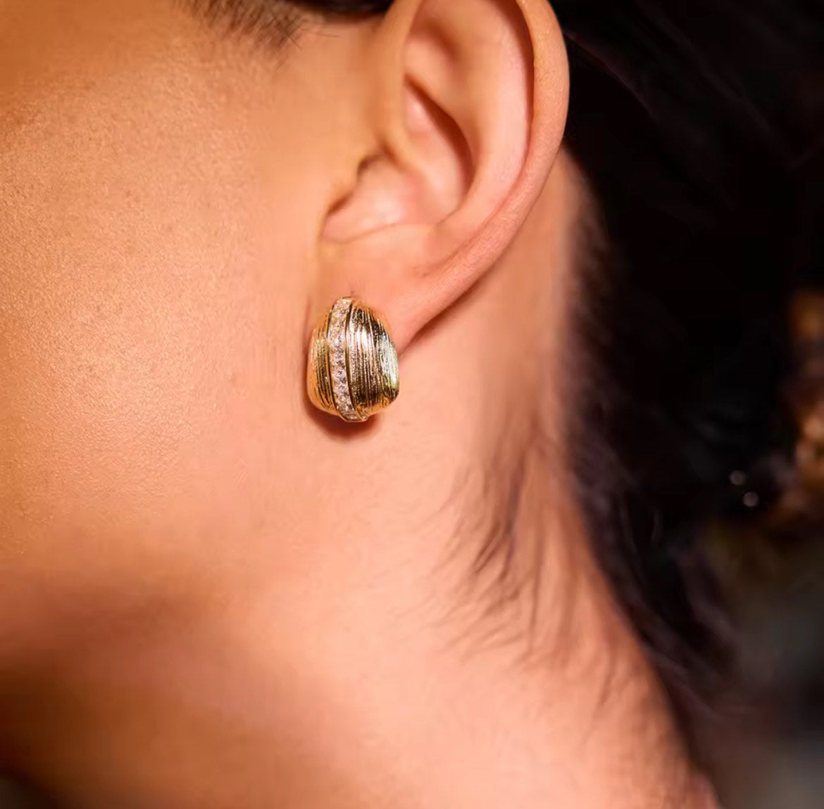 Water Drop White Zircon Earrings