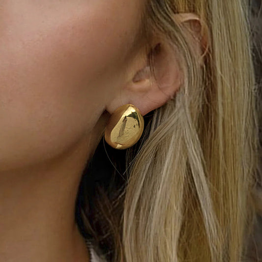 Gold Bean Earrings