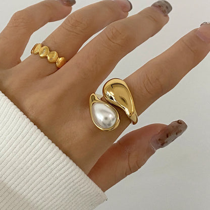 Pearl & Amber Ring