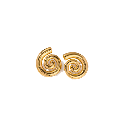 Spiral Gold Earrings