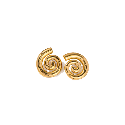 Spiral Gold Earrings
