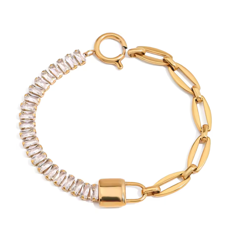 Lock chain bracelet