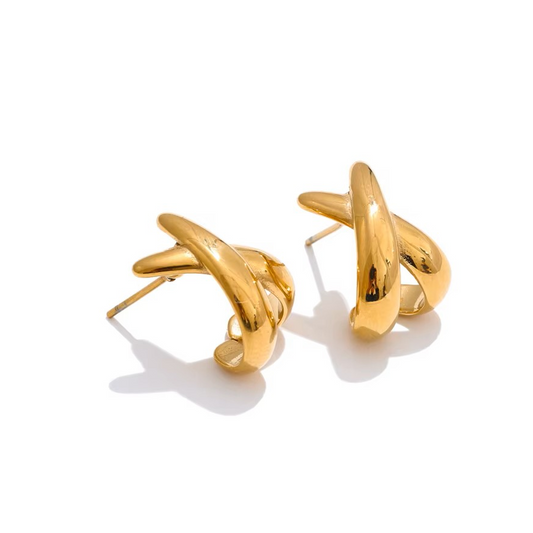 X-Shape Stud Earrings