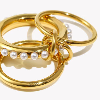 Stacked Freshwater Pearl Ring
