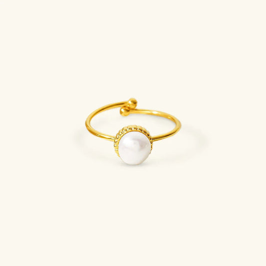 Gold Pearl Ring