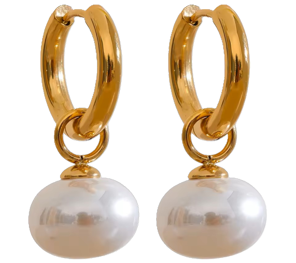 Pearl Drop Mini Hoops