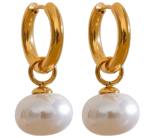 Pearl Drop Mini Hoops
