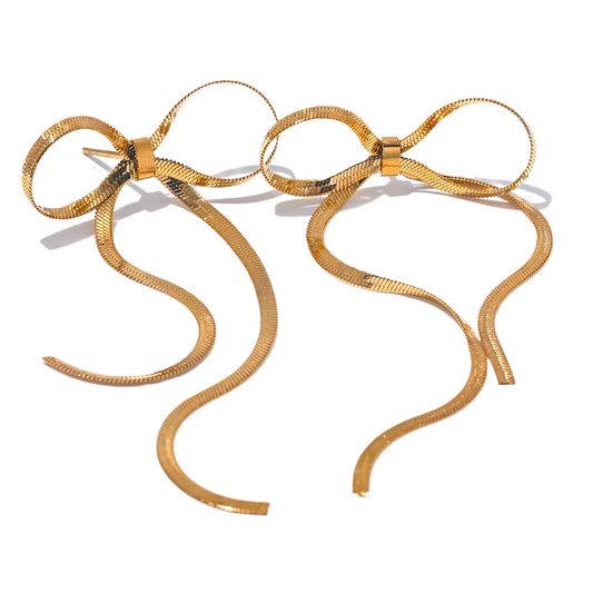 Bowknot Tassel Earrings